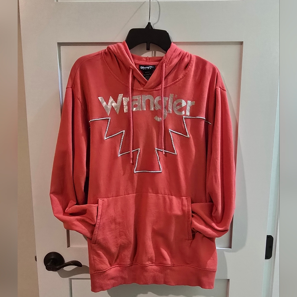 Wrangler Coral Hoodie with Metallic Logo